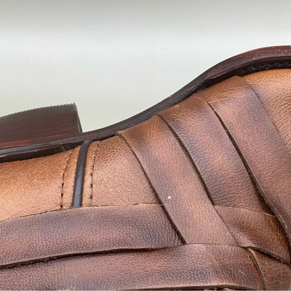 Texas Country Women’s Brown Leather Western Cowboy Boots Pointed Toe Size 7 - Picture 9 of 16